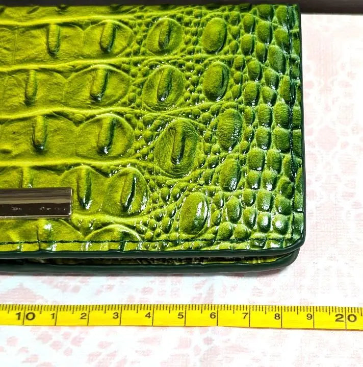 Emerald Green Crocodile Style Long Wallet 19 x 9cm★New, Unused, Vivid★