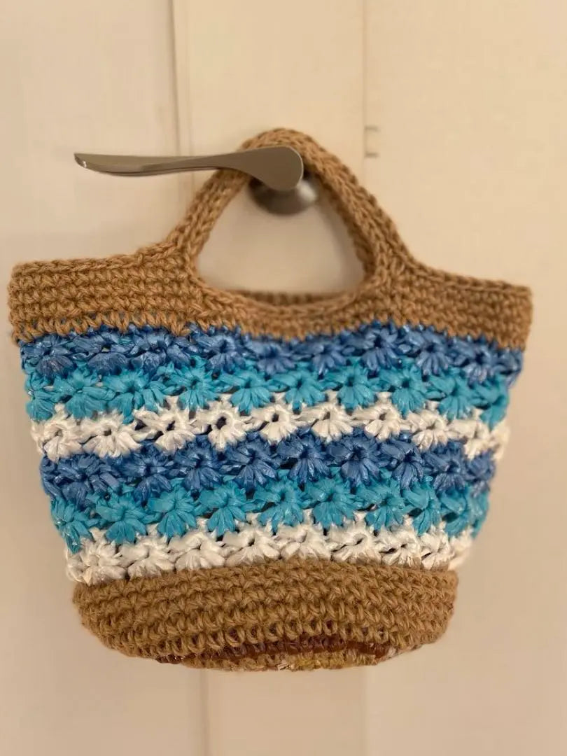 Bolso ecológico de rayas de colores hecho a mano | ハンドメイド・カラフルストライプエコバッグ