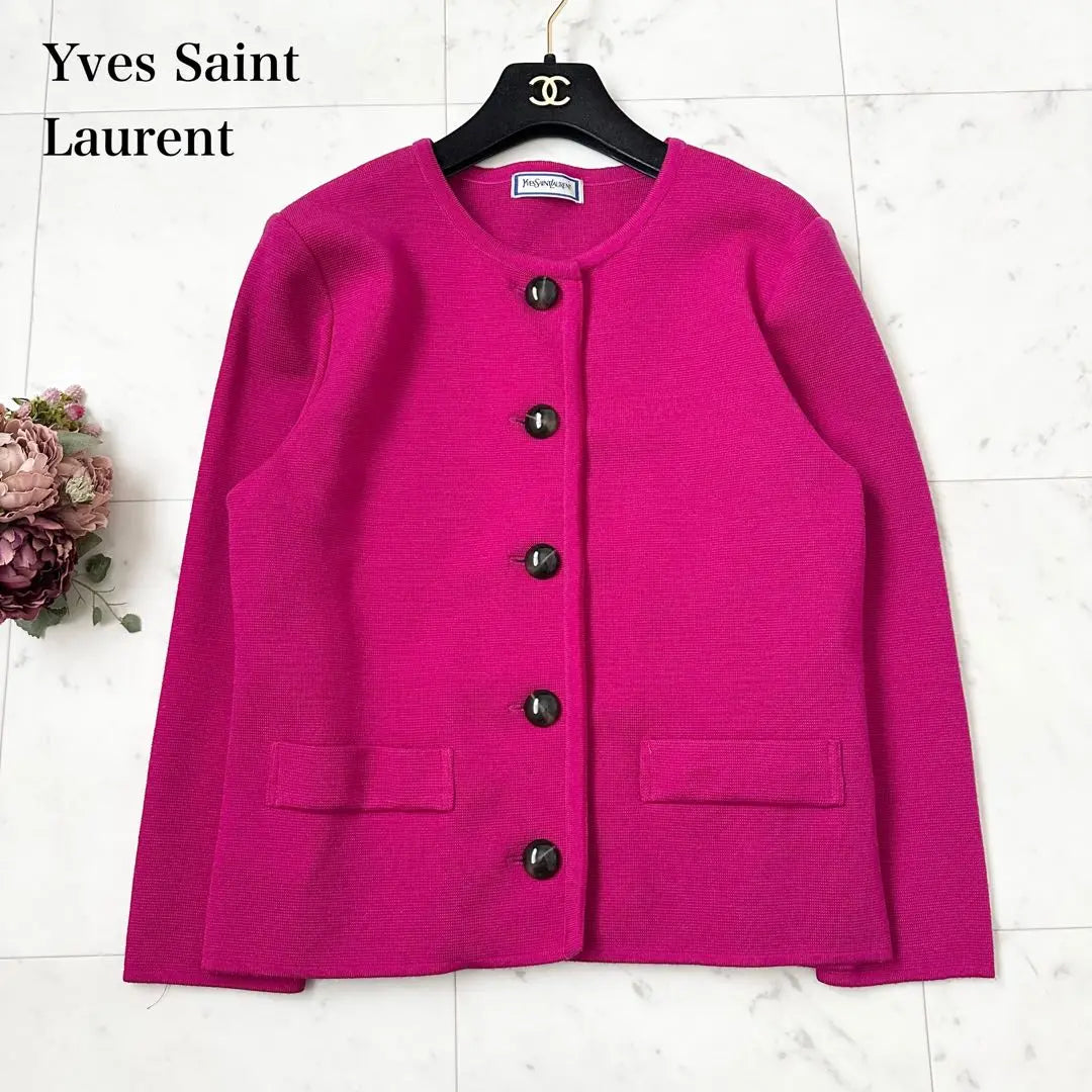 Superb condition ❤️ Yves Saint Laurent YSL knit cardigan pink M