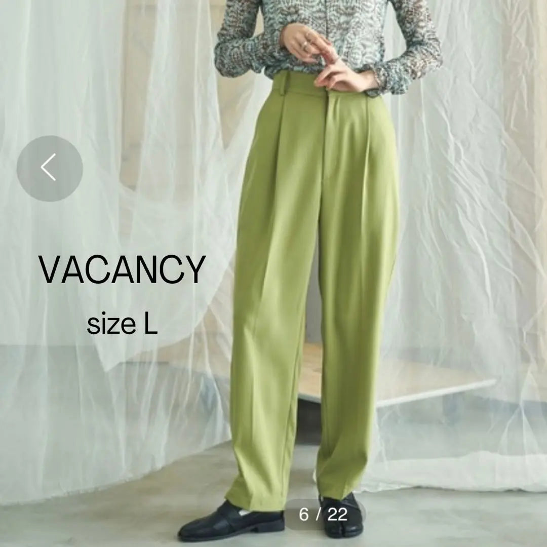 VACANCY Tapered Slacks Pants Green L