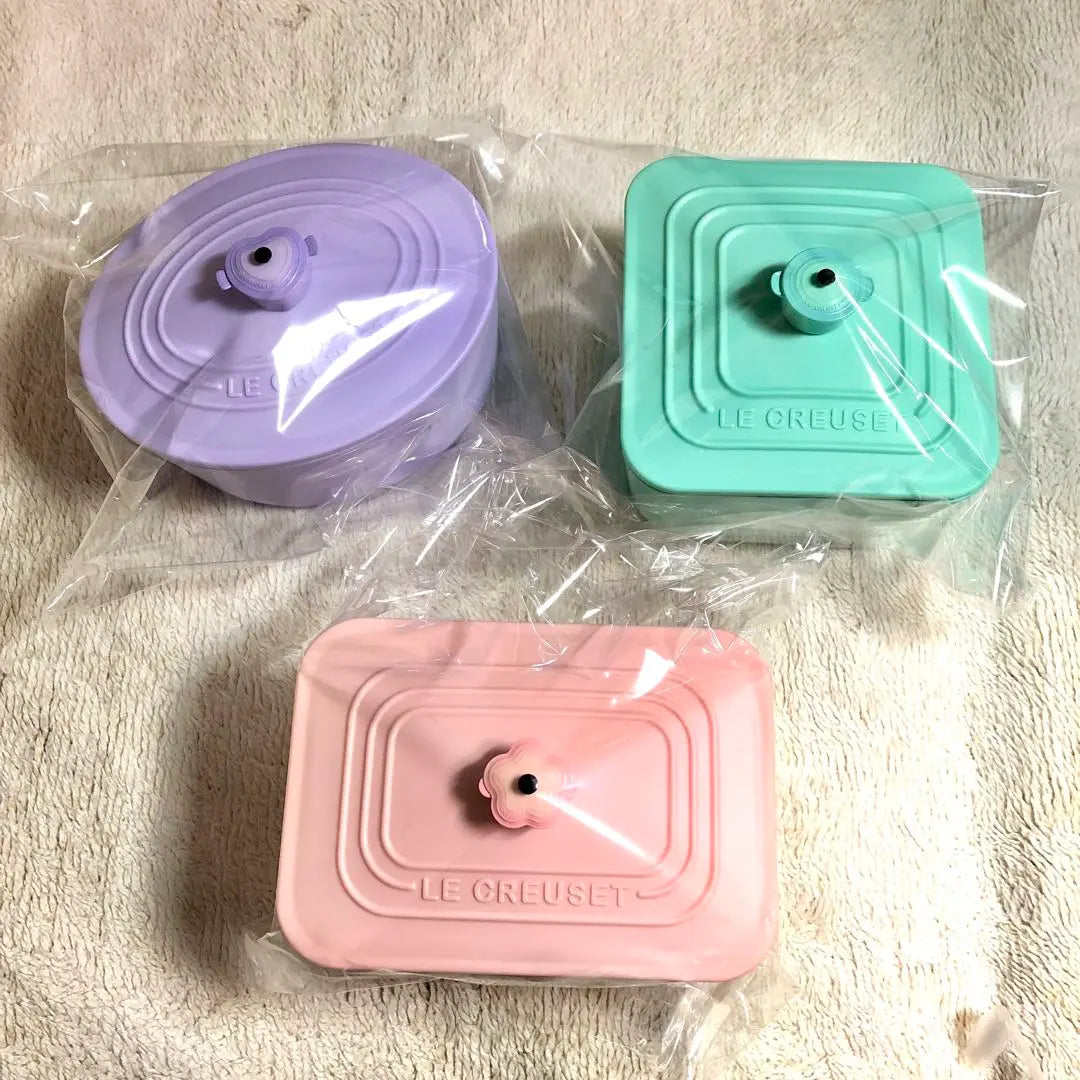 Overseas Le Creuset Lunch Box 3 Points Set Rectan Oval Collaboration Collaboration Products | 海外 ルクルーゼ お弁当箱 3点セット レクタン オーバル カレ コラボ商品