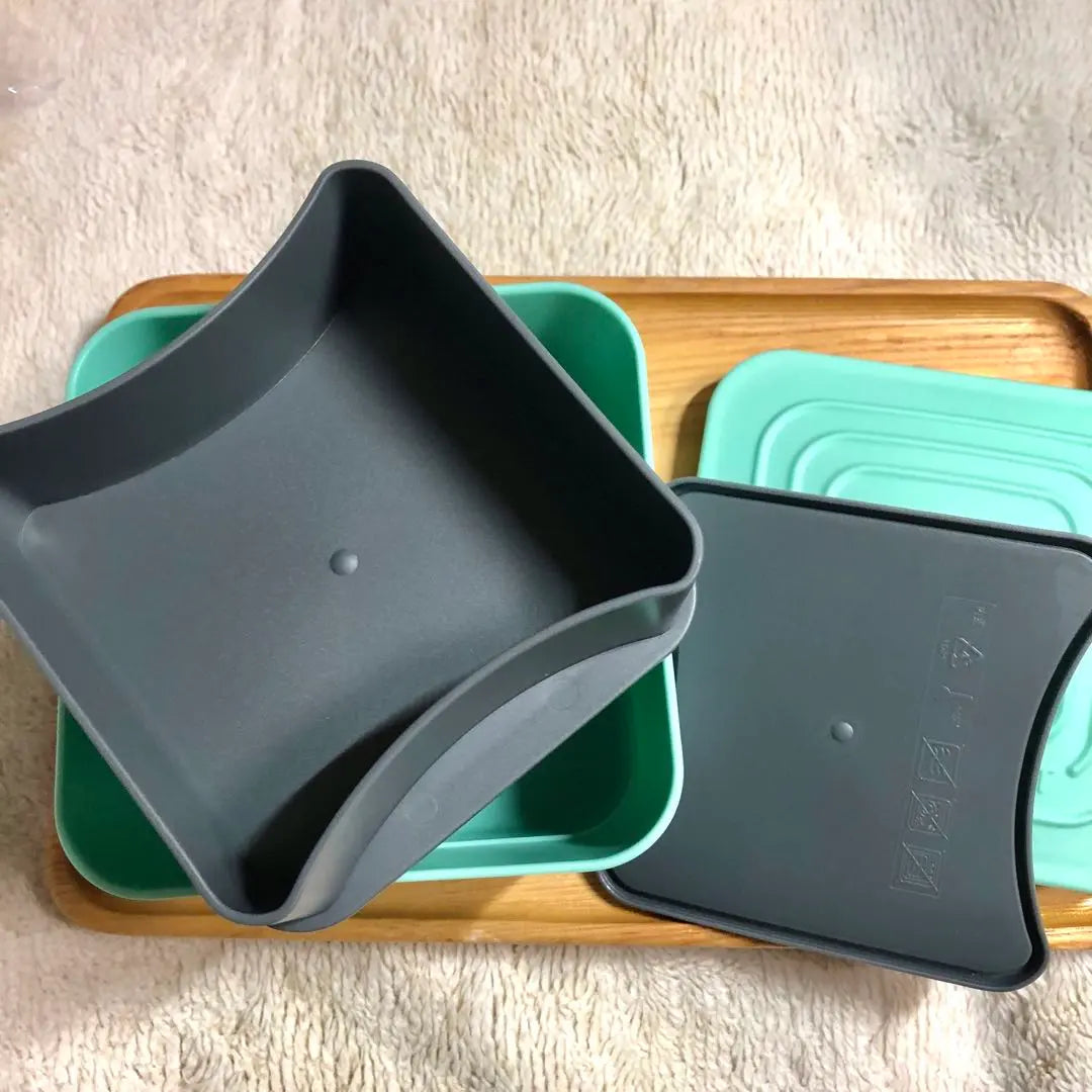 Overseas Le Creuset Lunch Box 3 Points Set Rectan Oval Collaboration Collaboration Products | 海外 ルクルーゼ お弁当箱 3点セット レクタン オーバル カレ コラボ商品