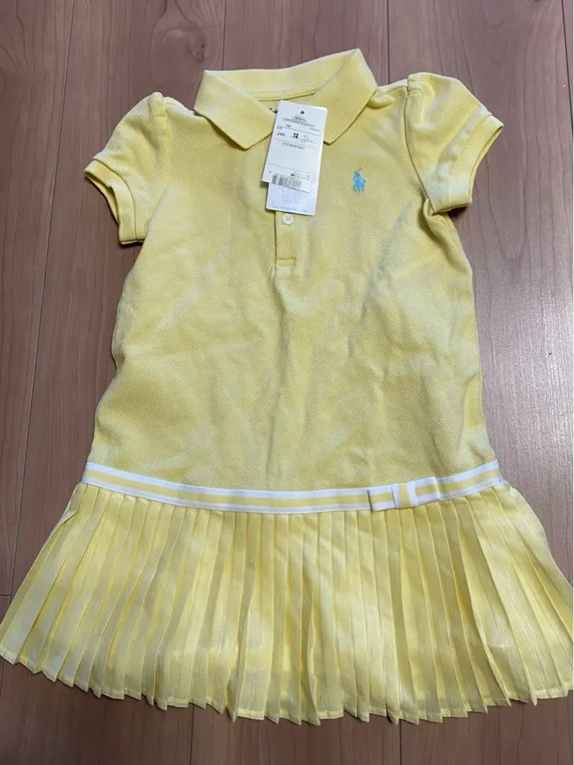 Lowest price New Ralph Lauren Yellow Pleated Polo Shirt Dress 90