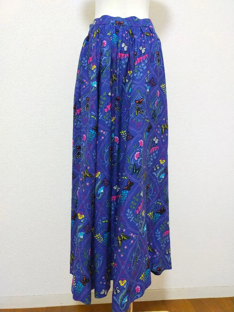 New ☆ Keitamaruyama 2017 Butterfly pattern long skirt, blue