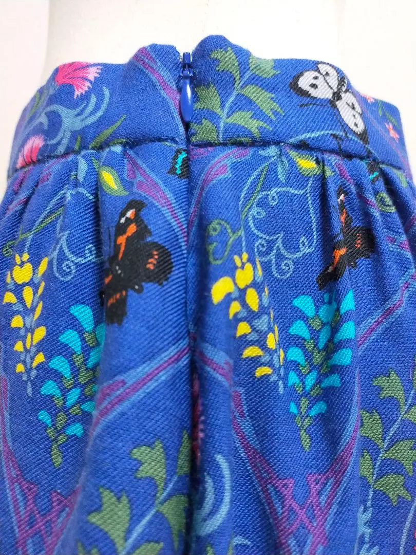 New ☆ Keitamaruyama 2017 Butterfly pattern long skirt, blue