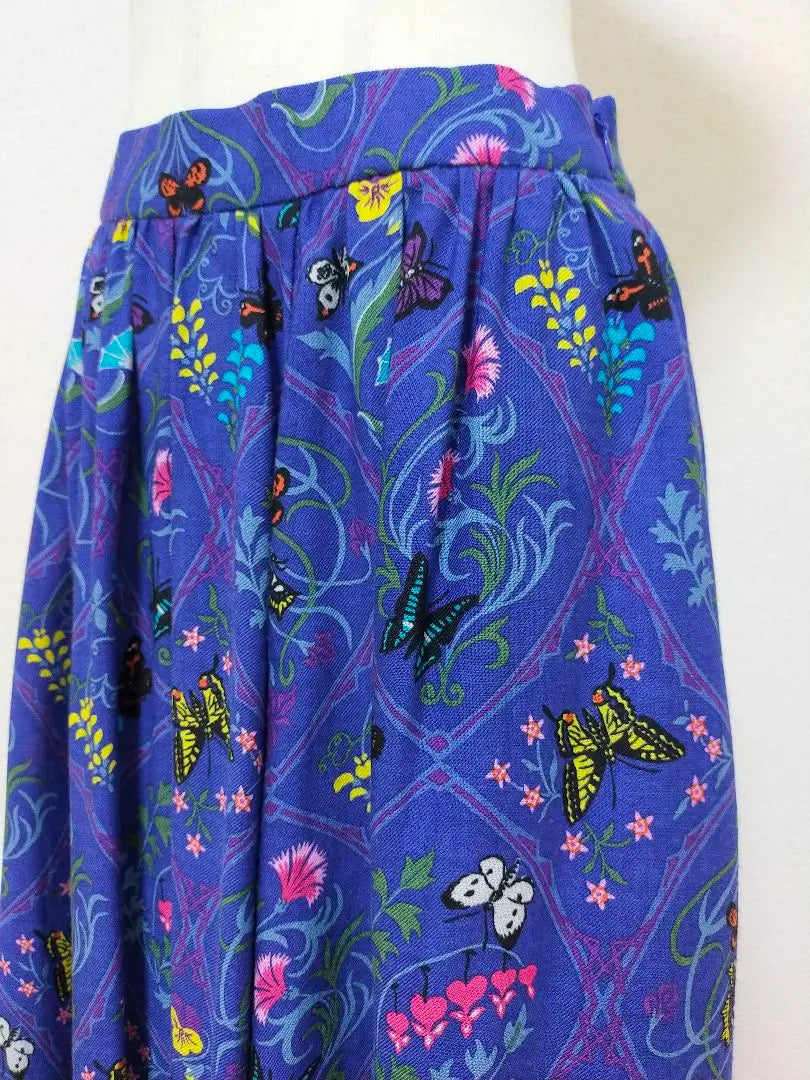 New ☆ Keitamaruyama 2017 Butterfly pattern long skirt, blue