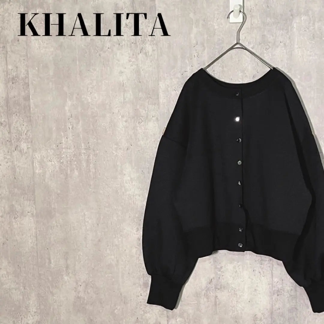 [New tag] 2 -way cardboard CD drop shoulder black before and after KHALITA | 【新品タグ付】KHALITA　前後2WAYダンボールCD　ドロップショルダー　黒