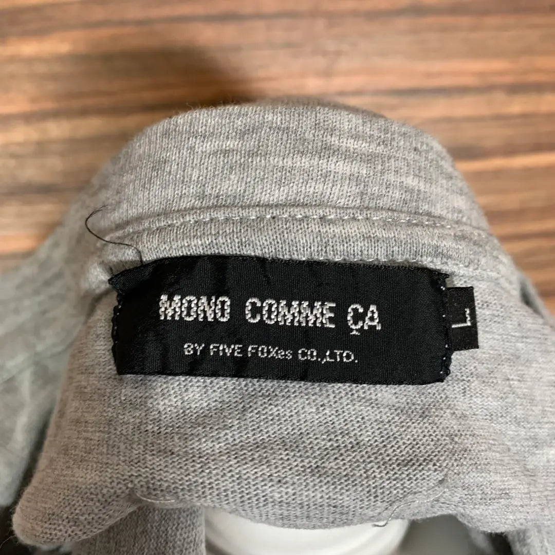 MONO COMME CA Monocomsa T-shirt L Gray Long Sleeve