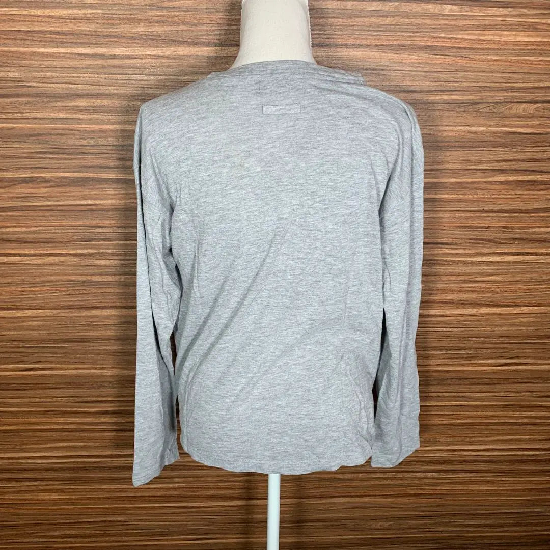 MONO COMME CA Monocomsa T-shirt L Gray Long Sleeve