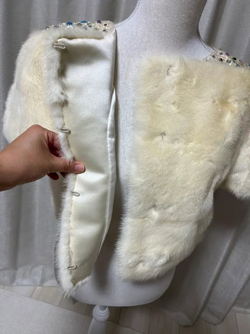 [Christian Dior: Try on only] Mink coat, white, white