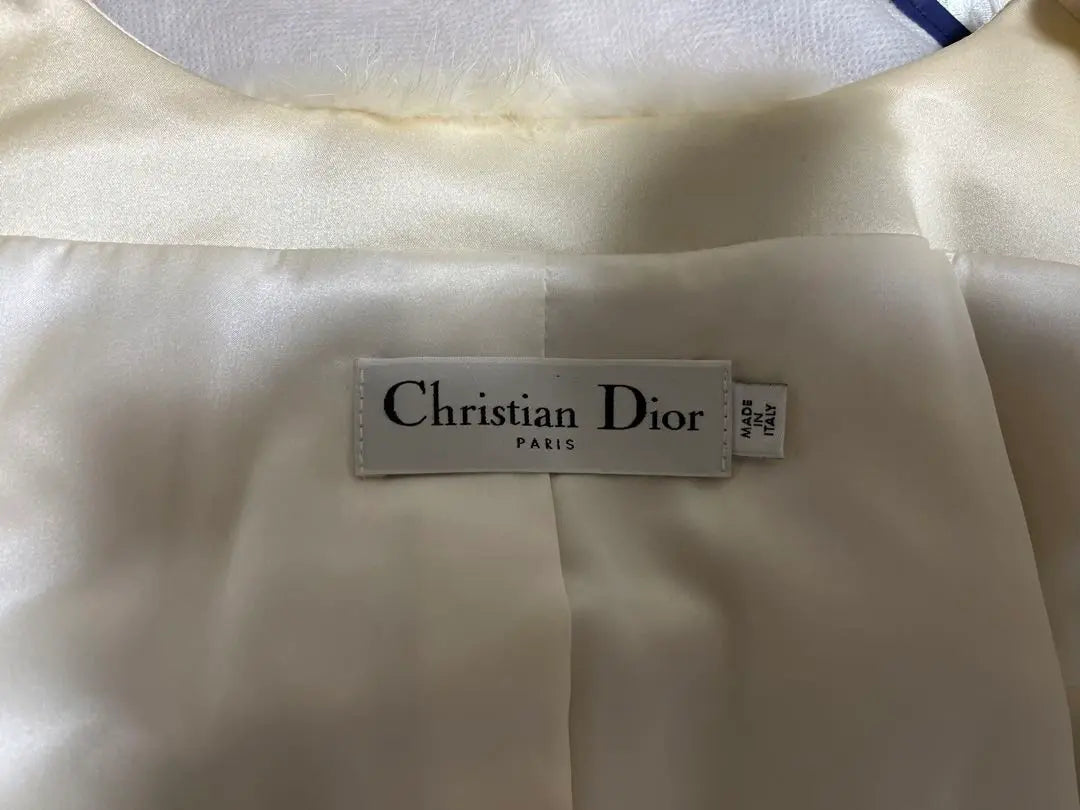 [Christian Dior: Pruébalo solo] Abrigo de visón, blanco, blanco