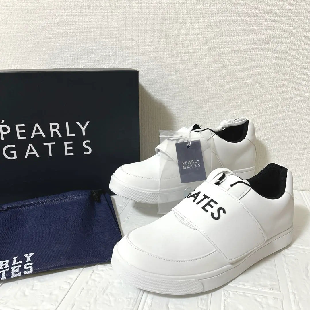 ✨Nuevos [Pearly Gates] (24) Zapatos de golf, muy populares, velcro, color blanco