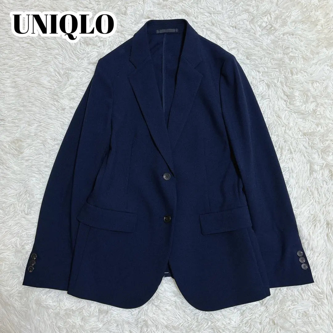 ✨ Como nueva [UNIQLO] (M) Chaqueta Inspiradora Chaqueta Entallada Azul Marino