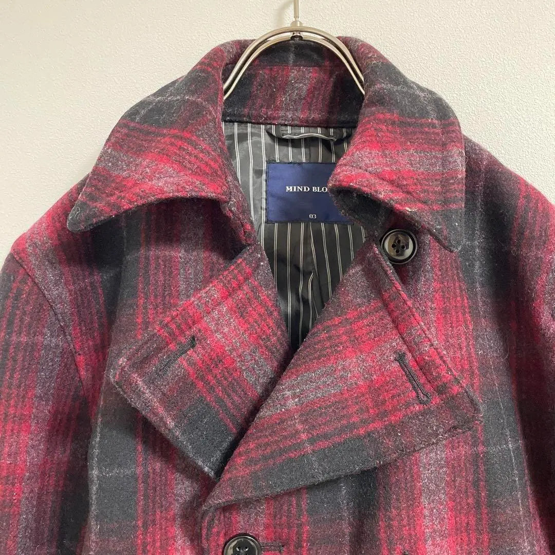 Mind BLOW [03] Men's Peacoat Check Red