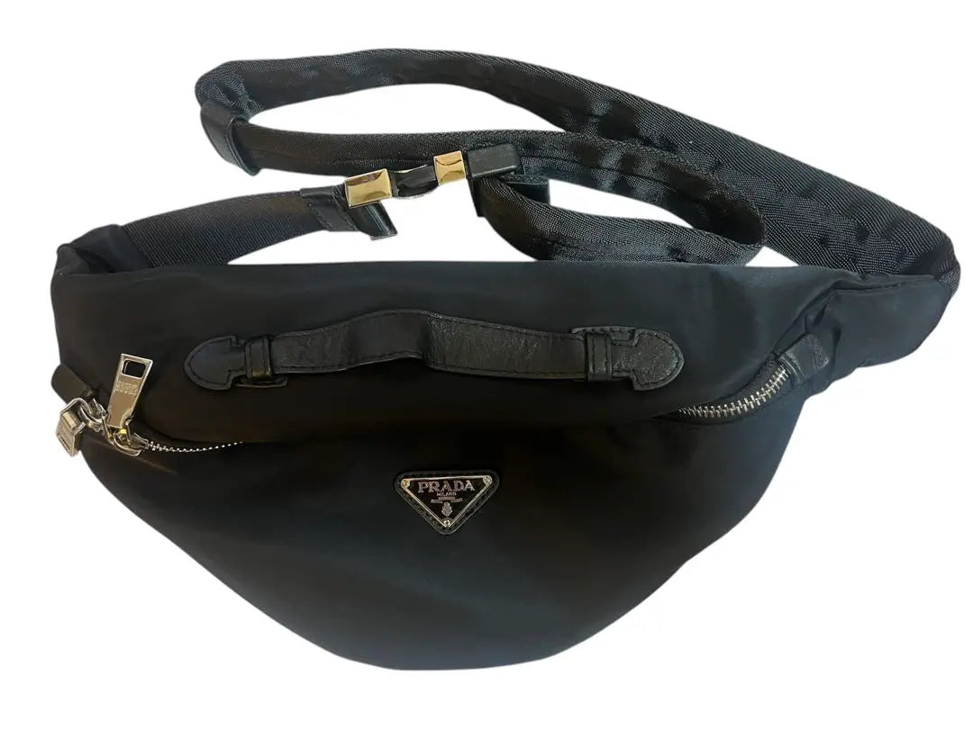 PRADA Black Nylon Waist Pouch