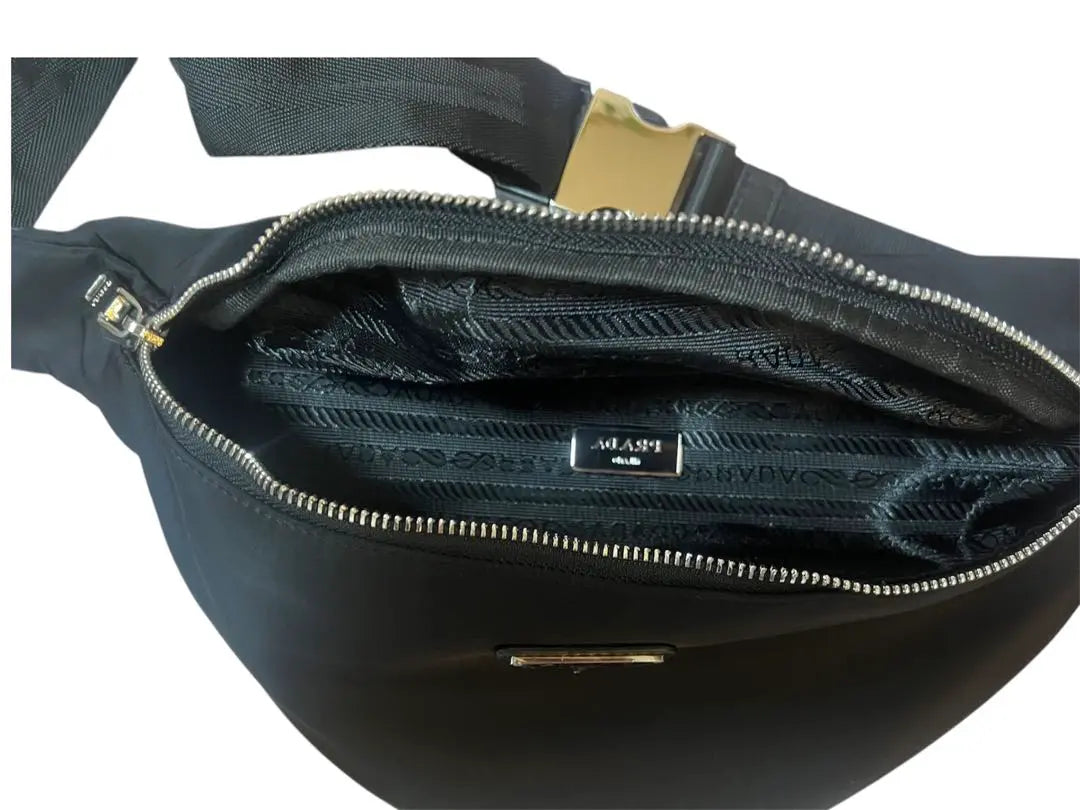 PRADA Black Nylon Waist Pouch