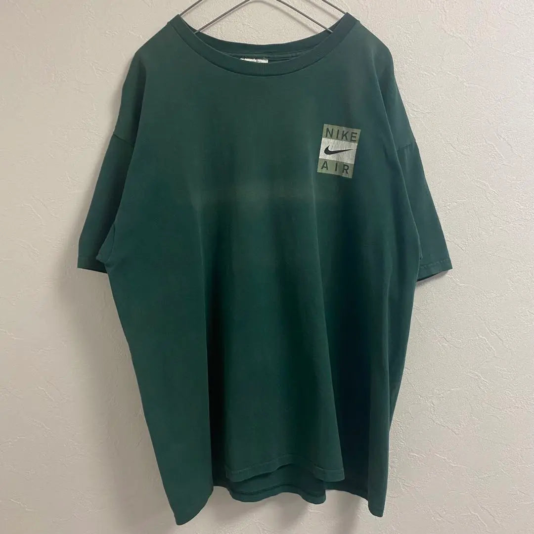 Rara camiseta Nike Air de los años 90 de EE. UU. Fade Green L | 希少 USA製 90s NIKE AIR Tシャツ フェード グリーン L