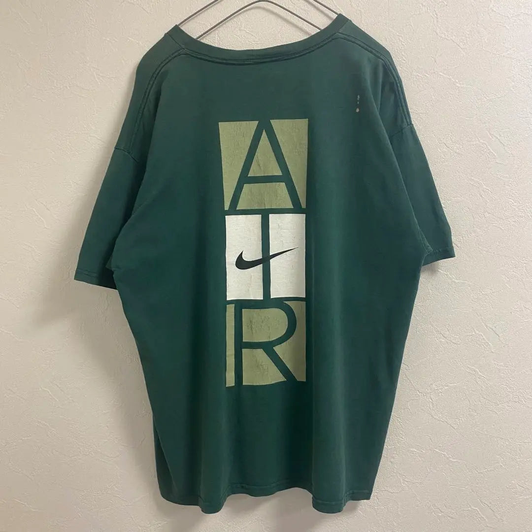 Rara camiseta Nike Air de los años 90 de EE. UU. Fade Green L | 希少 USA製 90s NIKE AIR Tシャツ フェード グリーン L