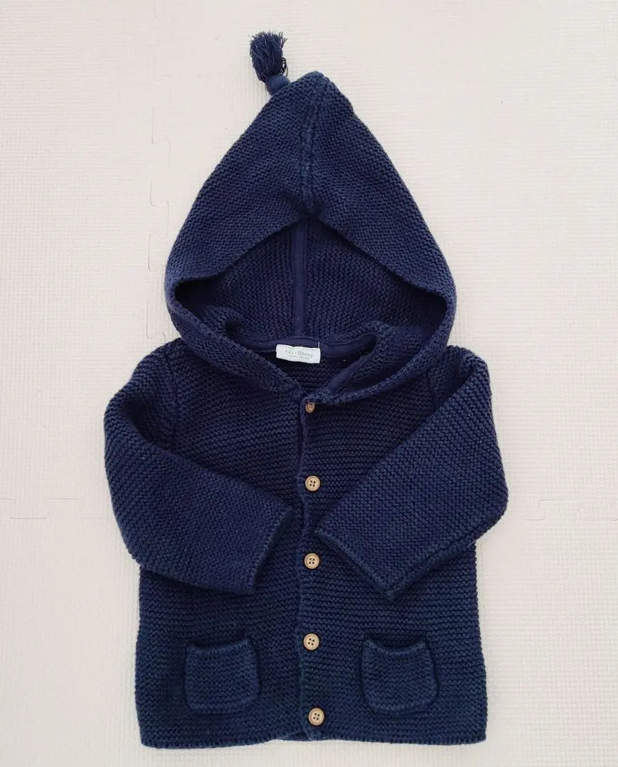 Baby clothes, Next, Hooded Knit Cardigan (70 size) | ベビー服、ネクスト、フード付きニットカーデガン(70サイズ)