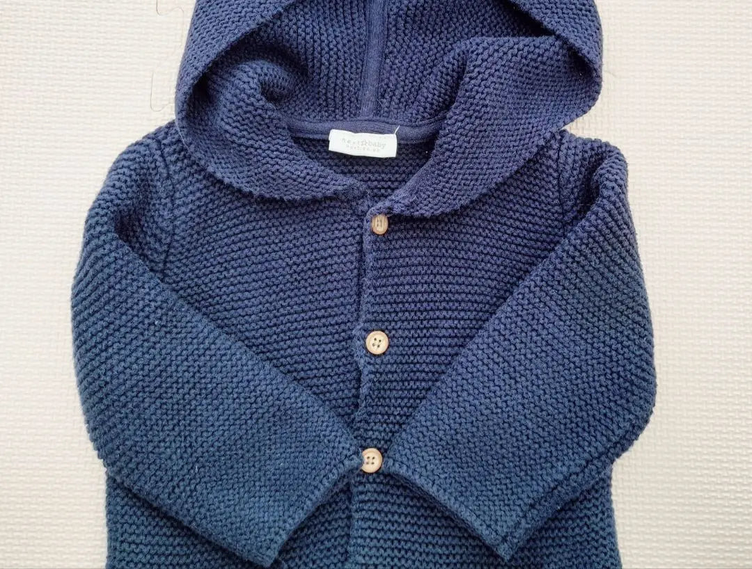 Baby clothes, Next, Hooded Knit Cardigan (70 size) | ベビー服、ネクスト、フード付きニットカーデガン(70サイズ)