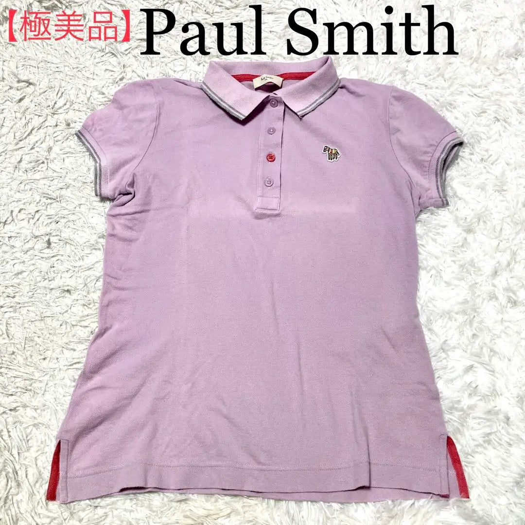 [Extremely beautiful] Paul Smith polo shirt logo pink cotton M