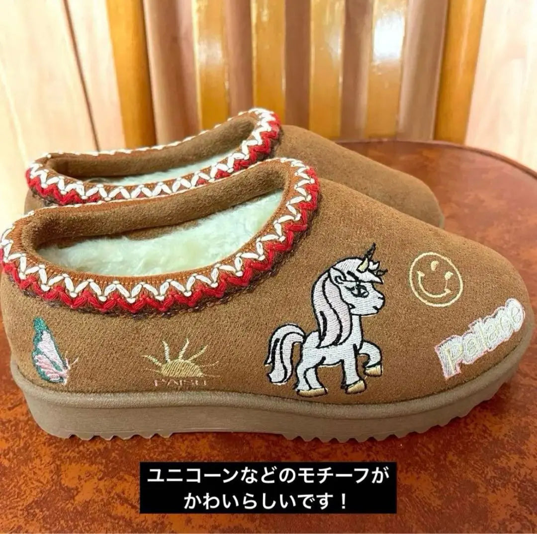 Botas Mouton Niños Slippon Sandalia De Invierno Chest Nut 21 Nuevo | キッズ ムートンブーツ スリッポン 冬用サンダル チェストナット 21 新品