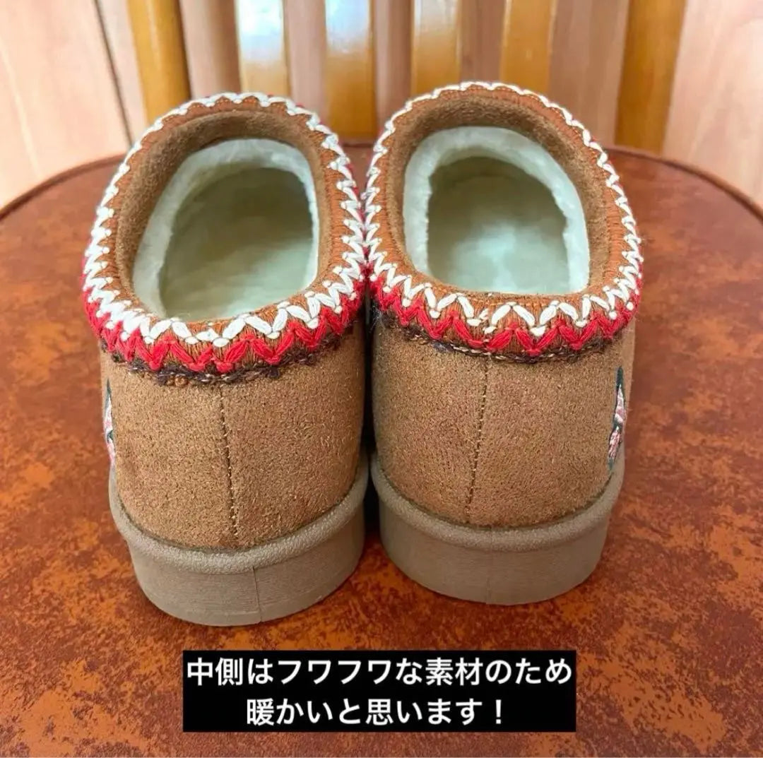 Botas Mouton Niños Slippon Sandalia De Invierno Chest Nut 21 Nuevo | キッズ ムートンブーツ スリッポン 冬用サンダル チェストナット 21 新品