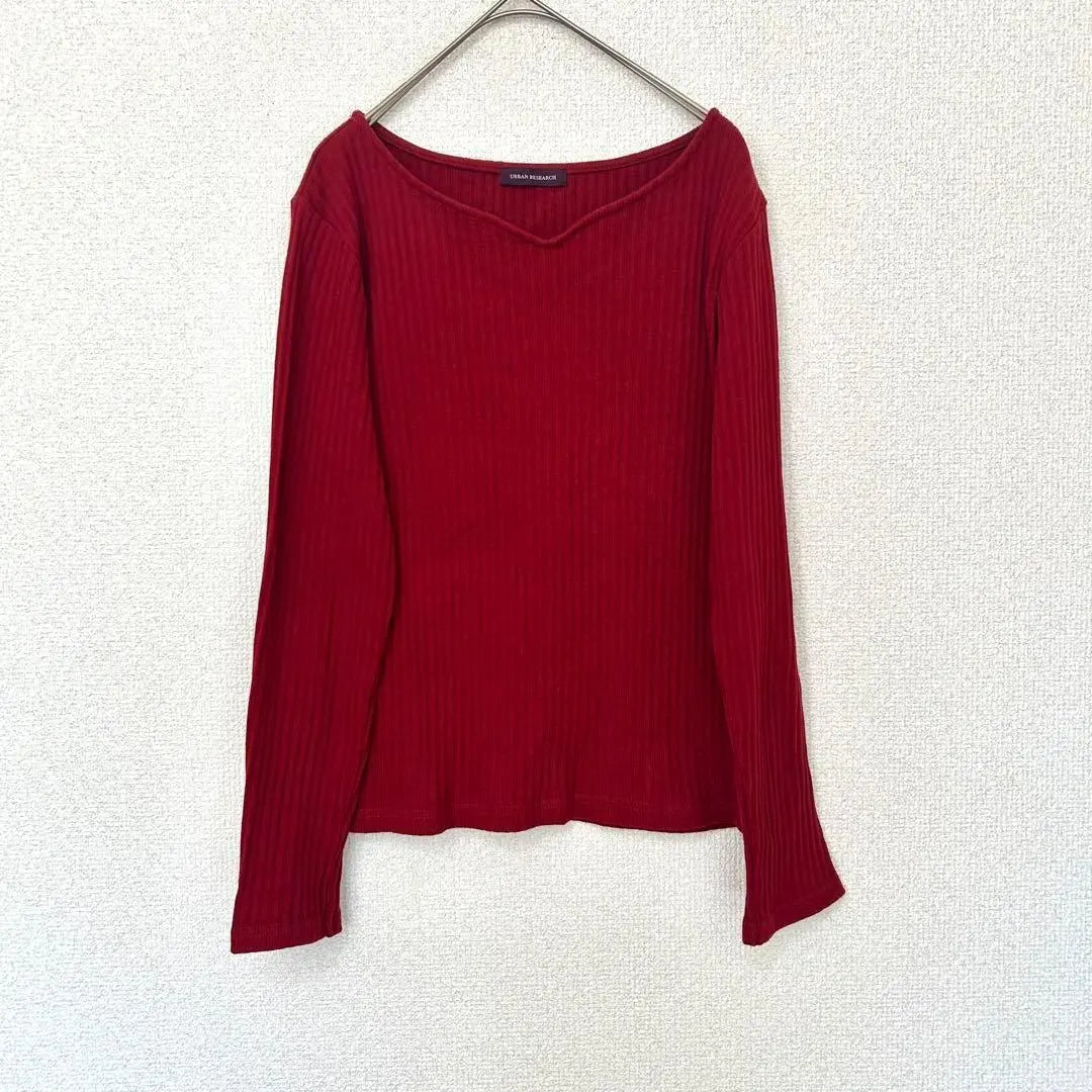 [Urban Research] FREE Ladies Ladies Long Sleeve Cut Saw Spring Autumn Red | 【アーバンリサーチ】FREE レディース長袖カットソー　春秋　レッド