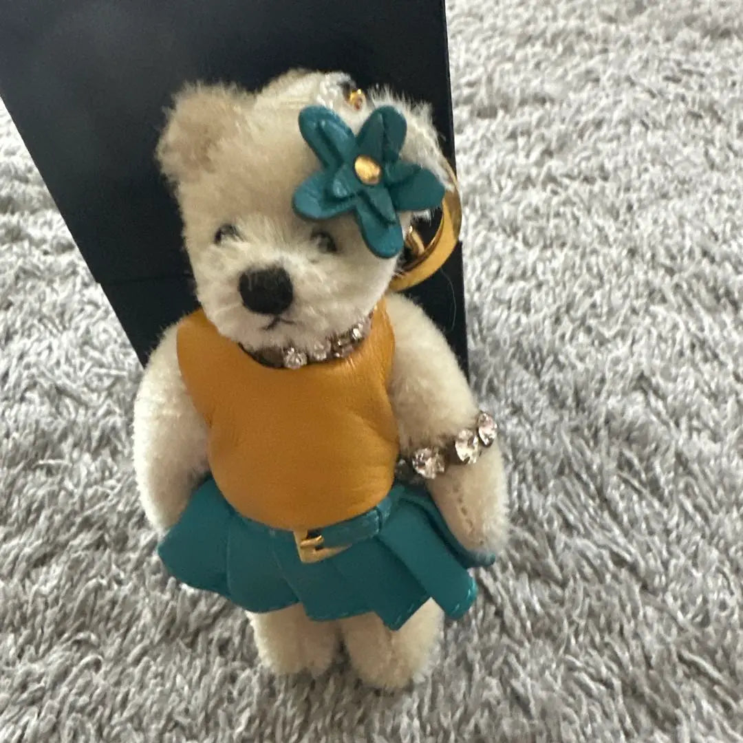 Official rare [PRADA] Prada Bear Charm Bear Keychain Bear Teddy