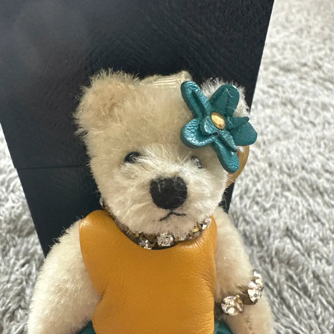 Official rare [PRADA] Prada Bear Charm Bear Keychain Bear Teddy