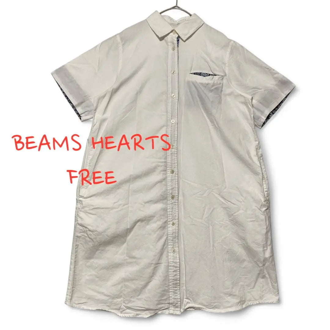 ❀BEAMS HEARTS❀Tunic Short Sleeve FREE White Women