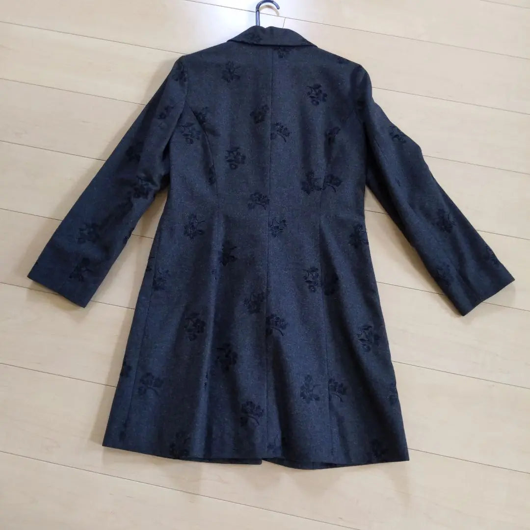 ketty coat black flower embroidery size M