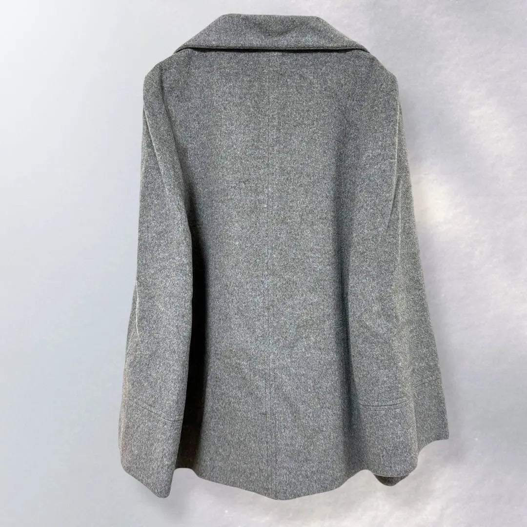 m376》Indivi stand collar coat wool cashmere blend outerwear 38