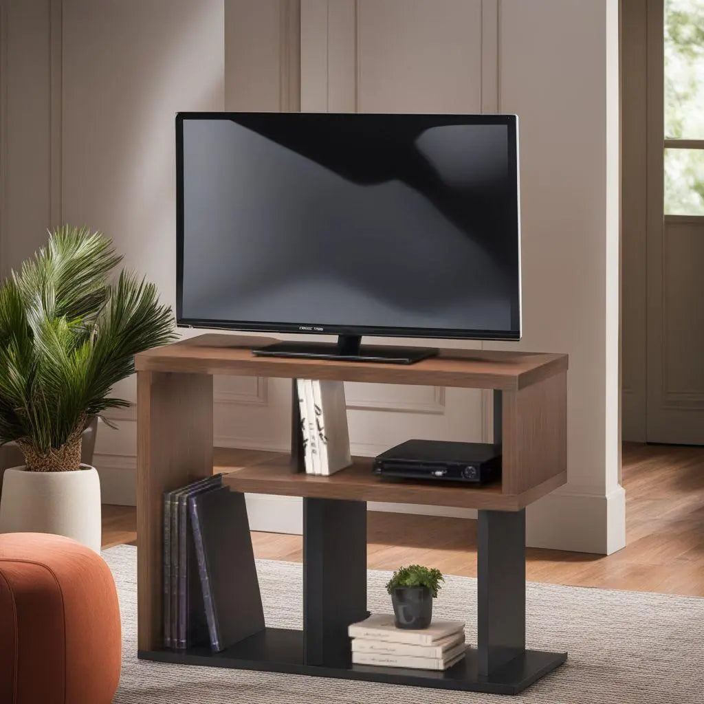 ■Unique and lean design A TV stand that can be used vertically or horizontally, lowboard