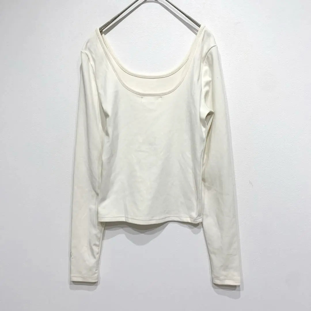 Carnamur Back Open Cut Tops Fujita Nicol Produced Sleeve logo elasticity | カルナムール バックオープンカットトップス 藤田ニコルプロデュース 袖ロゴ 伸縮