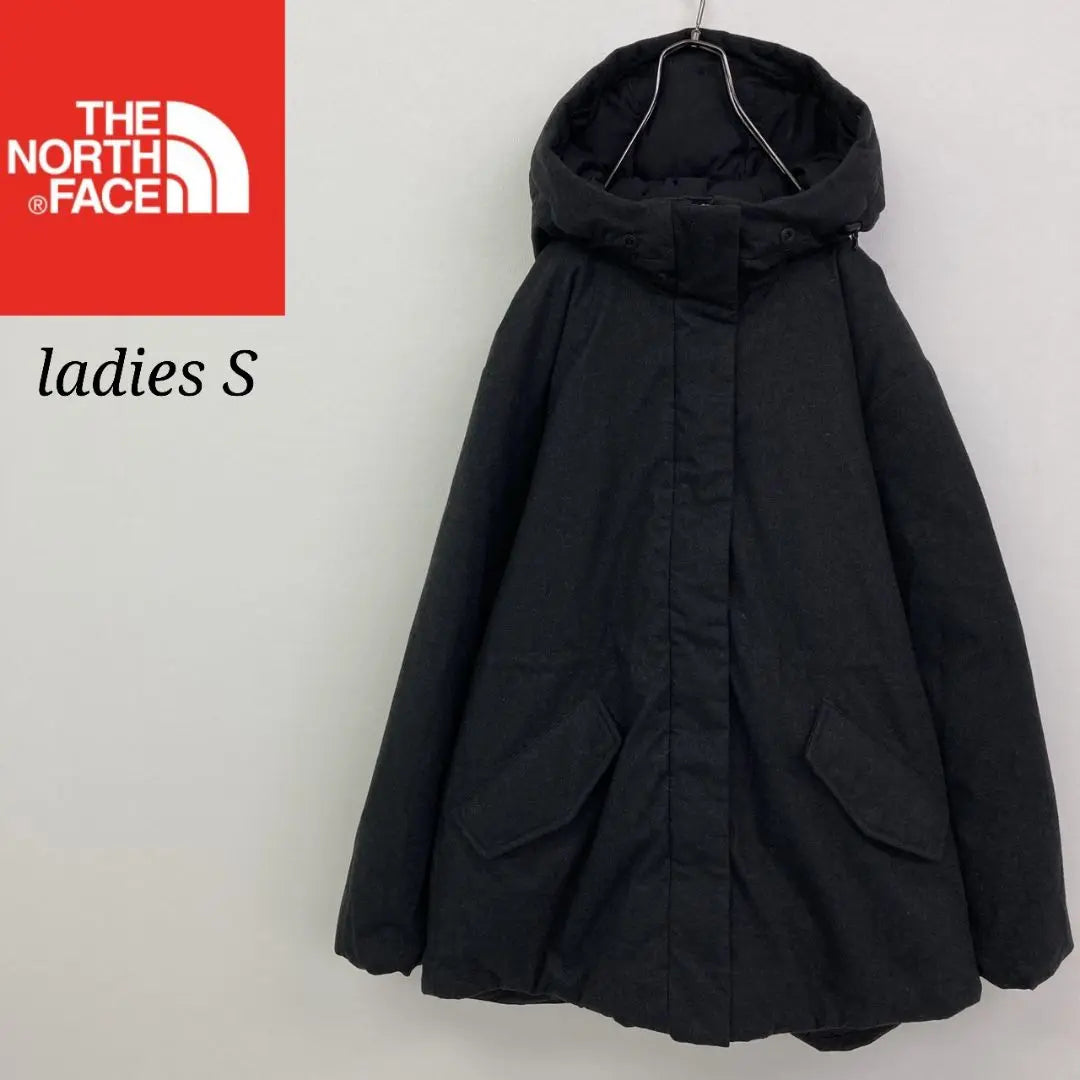 Abrigo de plumas con capucha North Face gris carbón para mujer talla S