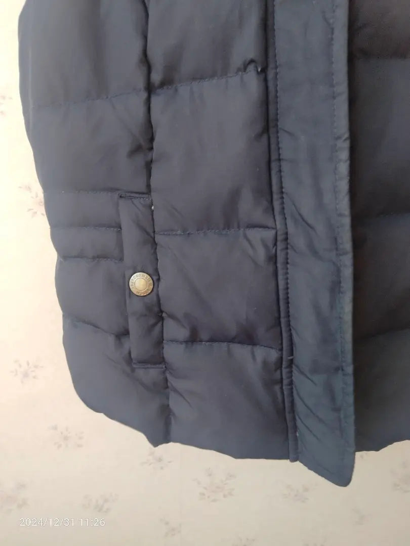 Abercrombie & Fitch Down Vest Navy Size: S