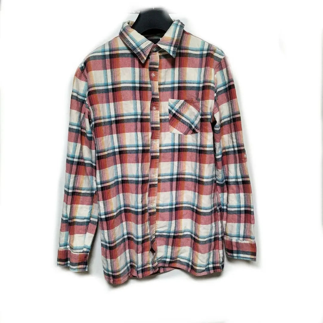 ♦ Shirt with red, black, blue, white and orange checks ♠ Just season❄ | ♦赤と黒と青と白と橙色のチェックのシャツ♠ジャストSeason❄