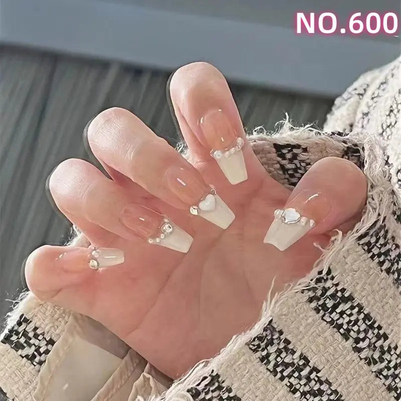 Limited time discount 600 Greens nail chip attached nail Korean Korean popular adult women's Tuesday QF3