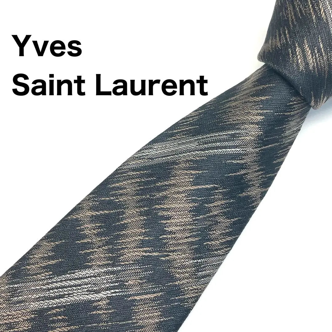 [Looks like unused✨] Yves Saint Laurent tie black jacquard high-quality silk