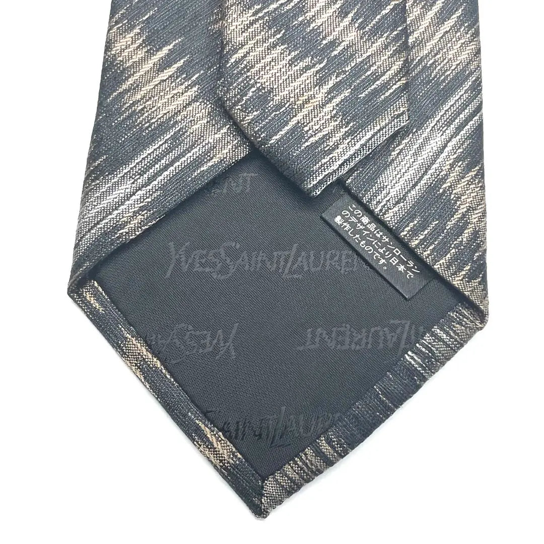 [Looks like unused✨] Yves Saint Laurent tie black jacquard high-quality silk