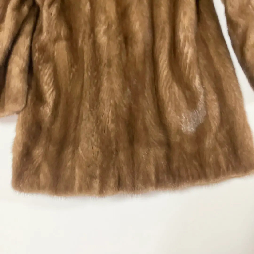 ✨ Fur @ Moon Bat Mink Court Demi Buff Mink Brown Ladies 9 | ✨毛皮✨ムーンバット　ミンクコート　デミバフミンク　ブラウン　レディース　９号