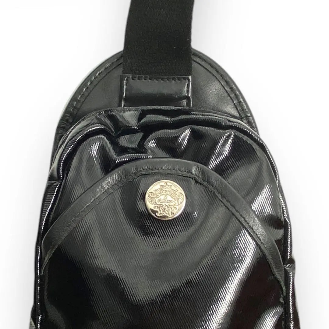 Bolso de mano Orobianco, bolso de hombro negro esmaltado