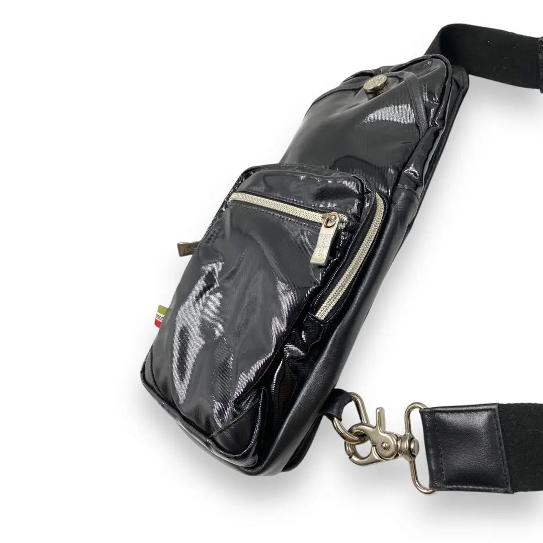 Orobianco body bag black shoulder bag enamel