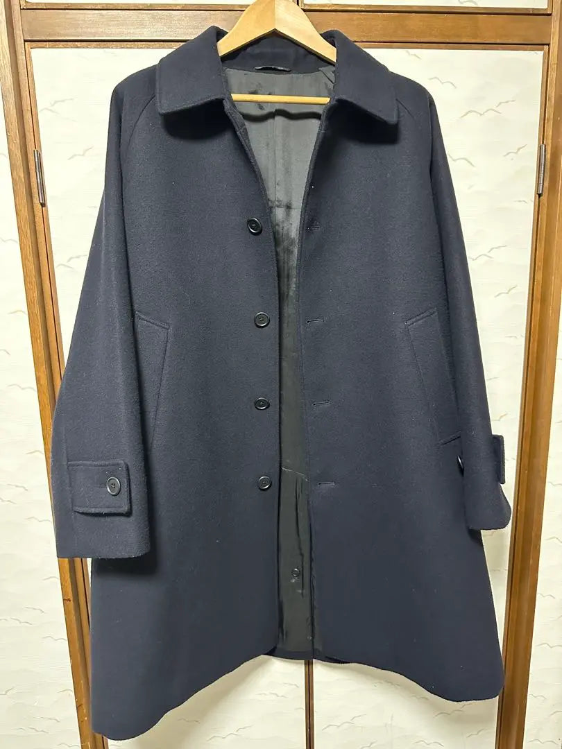 BEAMS Dark Navy Oversized Coat L