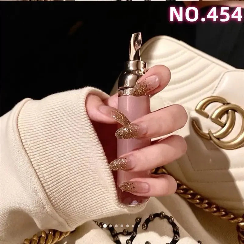 Descuento por tiempo limitado 454 Puntas de uñas con estrellas doradas Estilo femenino Ins Date Light gc0