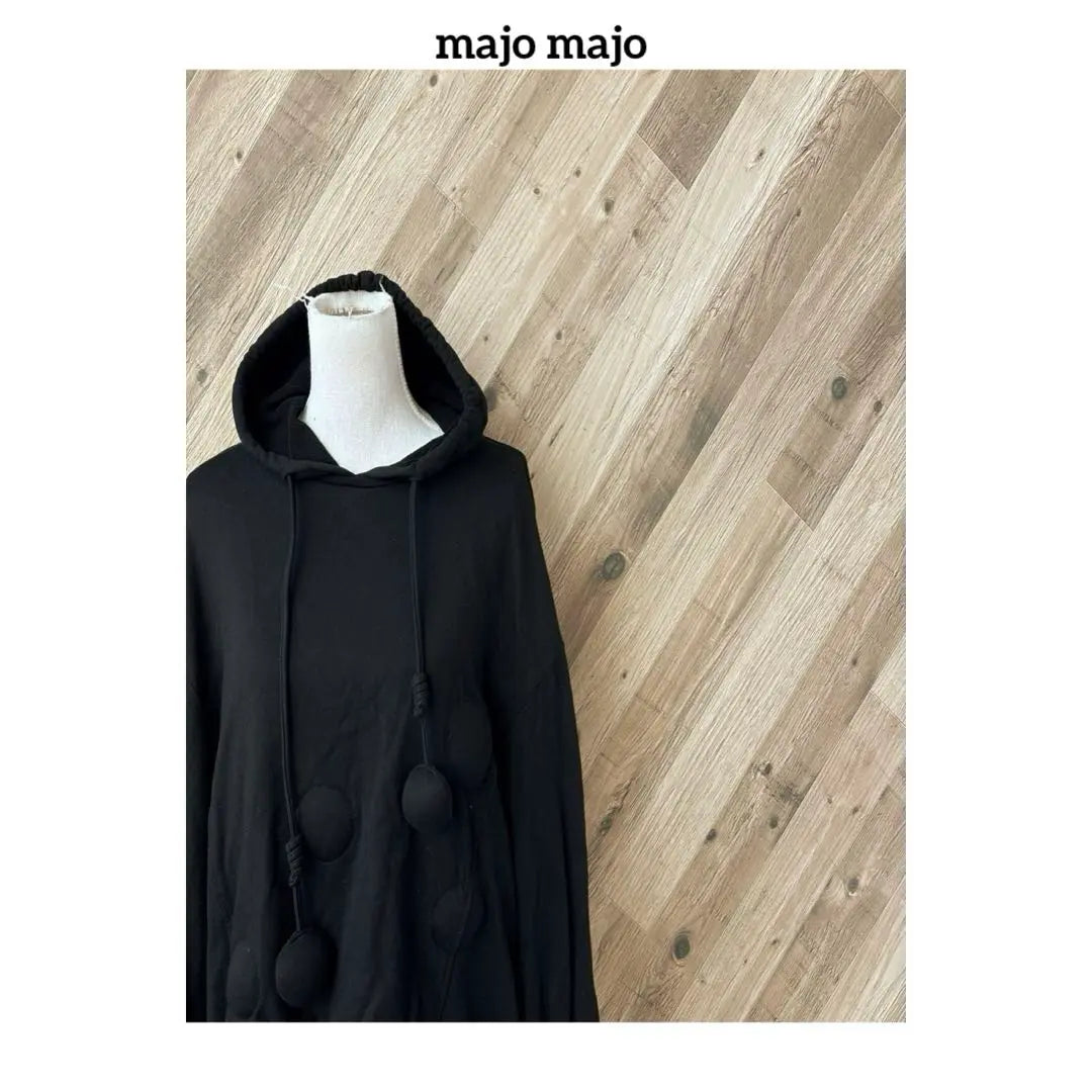 ★ MajoMajo Majo Sudadera con capucha Pom Pom Punto tridimensional