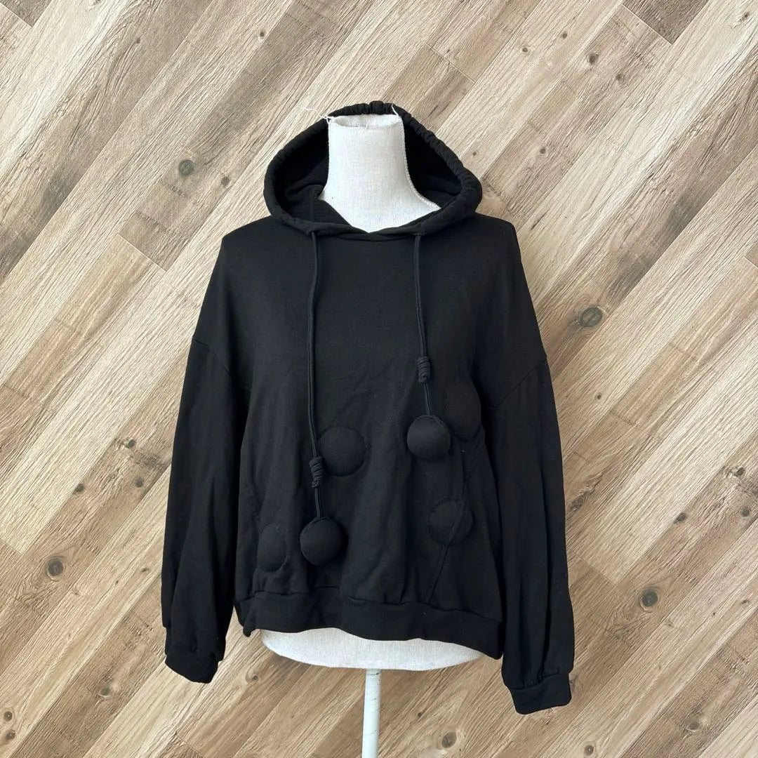 ★ MajoMajo Majo Hooded Pom Pom Hoodie Three-Dimensional Dot