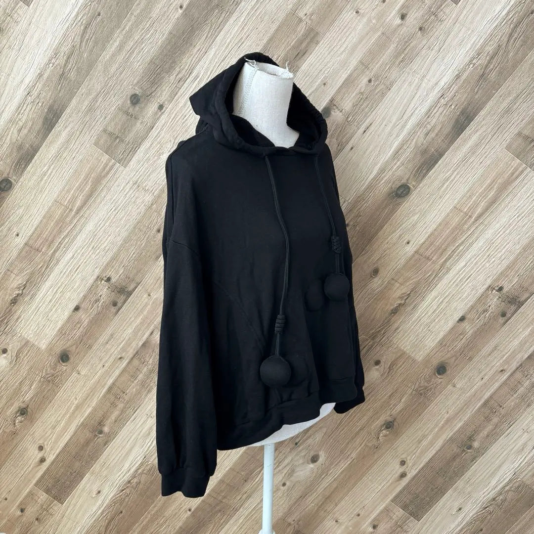 ★ MajoMajo Majo Hooded Pom Pom Hoodie Three-Dimensional Dot