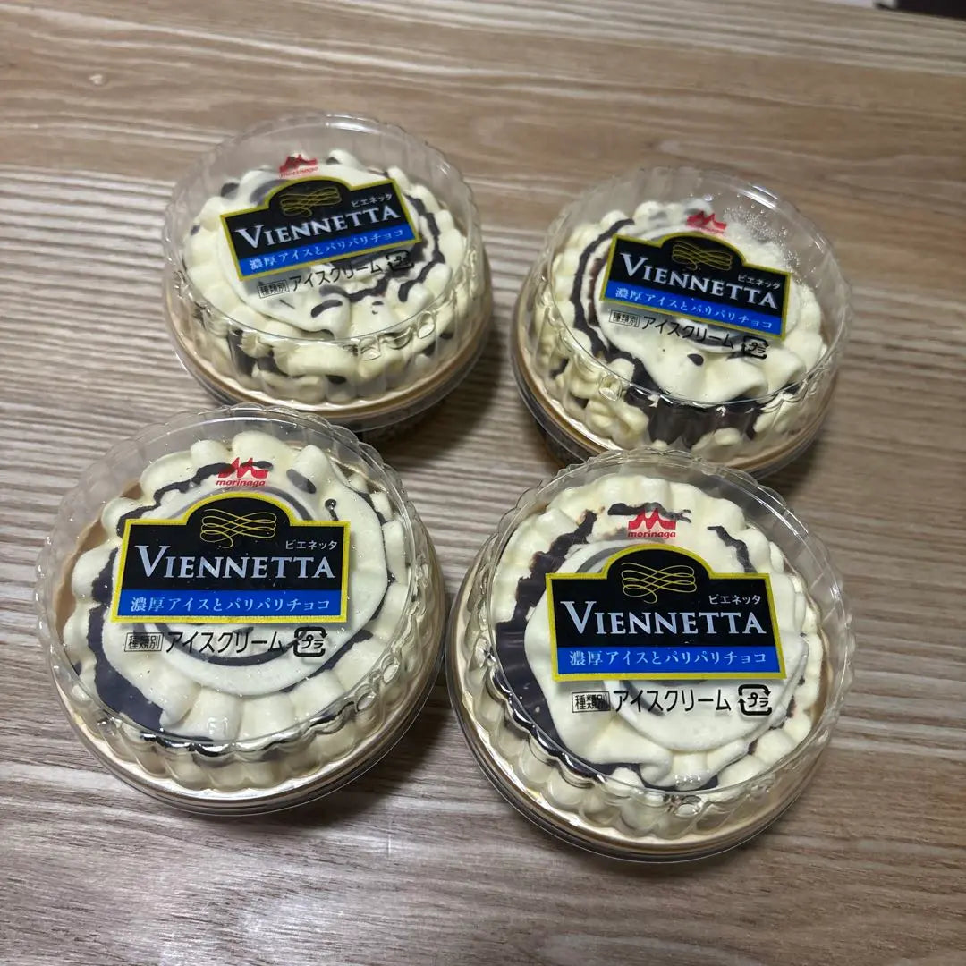 Morinaga 4 pieces VIENNETTA Rich ice cream and crispy chocolate